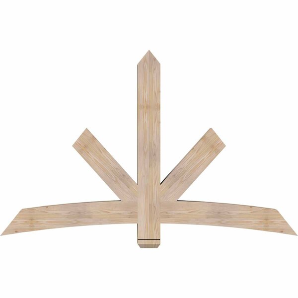 Ekena Millwork Alberta Smooth Timber Gable Bracket, Douglas Fir, 72"W x 45"H x 5 1/2"D x 5 1/2"F, 15/12 Pitch GBW072X45X0606ALB00SDF - main